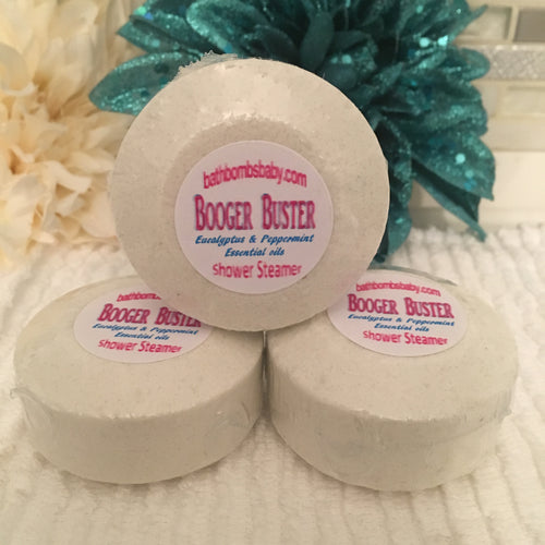 The Booger Buster has a soothing combination of peppermint and eucalyptus essential oils, along with added menthol crystals to help clear clogged sinuses.